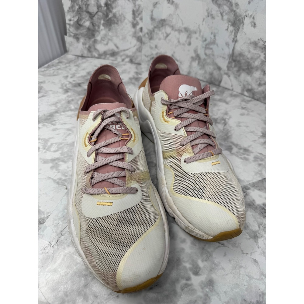 Sorel Kinetic Impact II 🩷chunky Lace Sneakers Chalk Pink Ice athletic Womens 99 - Picture 8 of 9